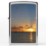 Sunset with Sailboats Tropical Landscape Photo Zippo Lighter