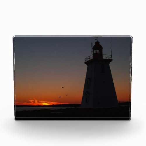 Sunset with Silhouette Lighthouse Copy Space Award