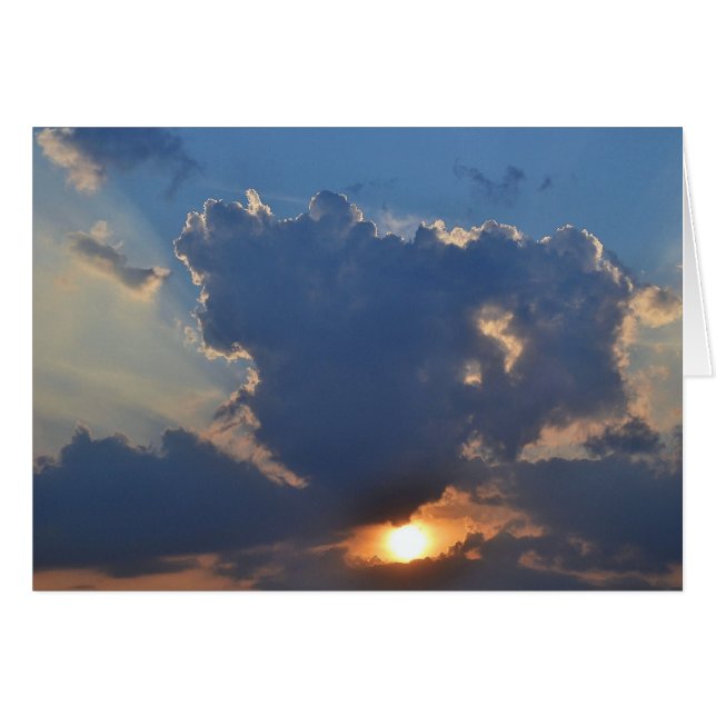 Sunset with Teacup Cloud Formation by STaylor Cards (Front Horizontal)