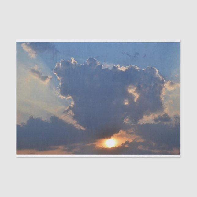 Sunset with Teacup Cloud Formation by STaylor Tissue Paper (Front)