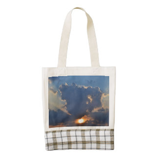 Sunset With Teacup Cloud Formation Zazzle HEART Tote Bag