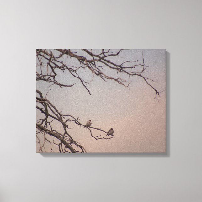 Sunset with the Shrikes Canvas Print (Front)
