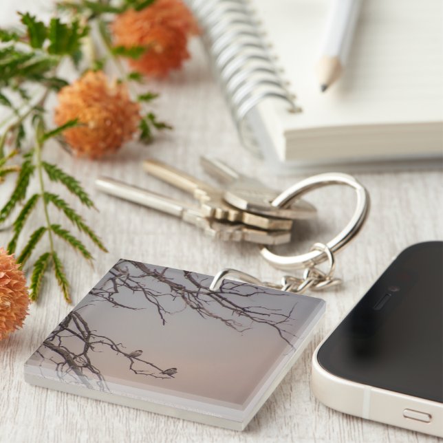 Sunset with the Shrikes Keychain (Front Right)