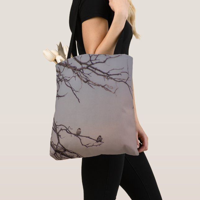 Sunset with the Shrikes Tote Bag (Close Up)
