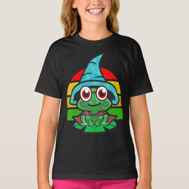Sunset Wizard Frog T-Shirt (Front)