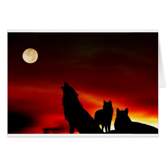 Sunset Wolves Cards (Front Horizontal)