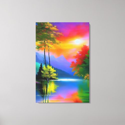 Sunset Wonder Landscape Waterfront Canvas Print