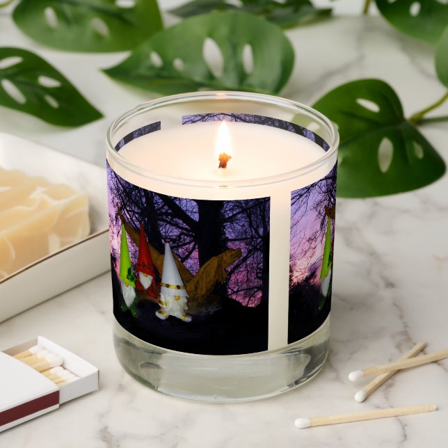 Sunset Woodland Gnomes Scented Candle (Lit)