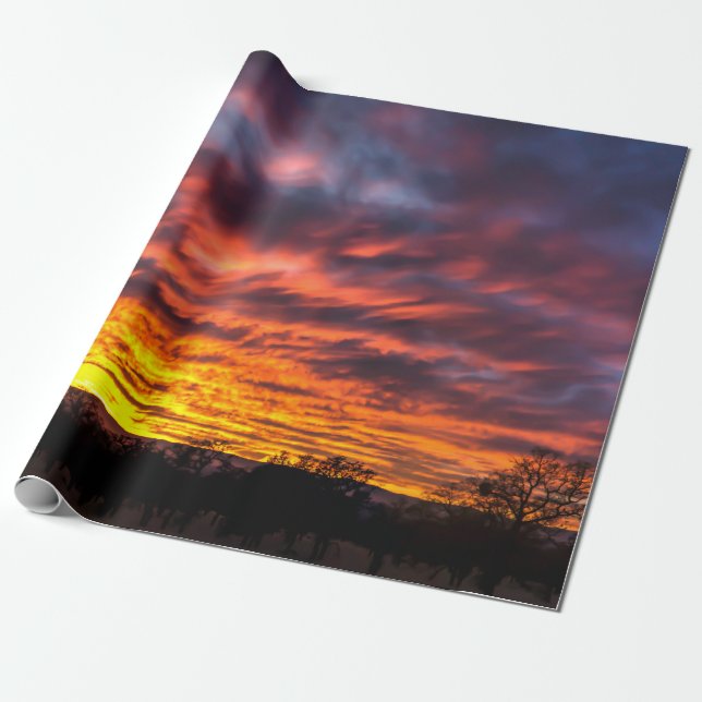 Sunset Wrapping Paper (Unrolled)