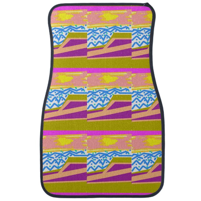 Sunset Yacht Waves  Car Floor Mat (Front)