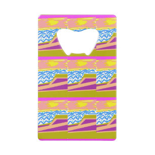 Sunset Yacht Waves  Credit Card Bottle Opener