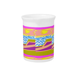 Sunset Yacht Waves Porcelain Pitcher
