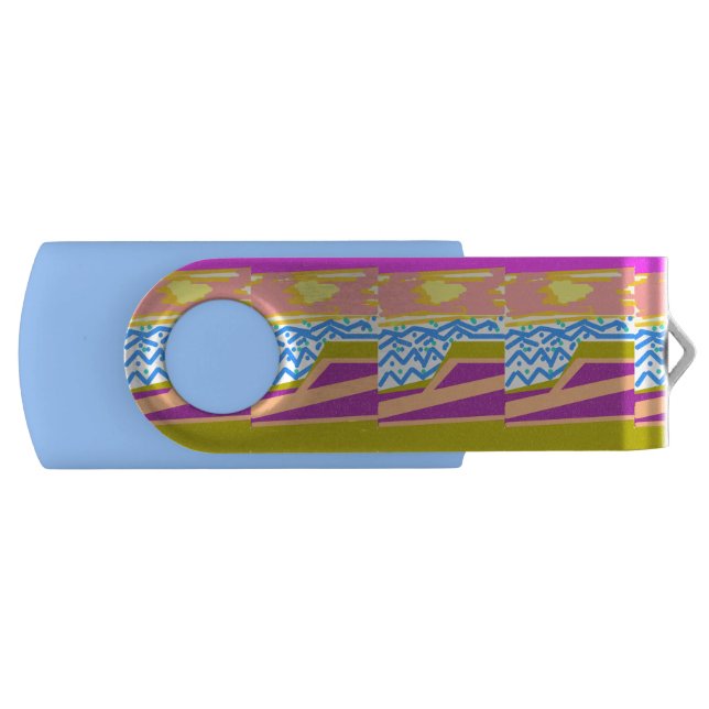 Sunset Yacht Waves USB Swivel Flash Drive (Front)