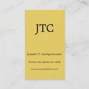 Sunset Yellow E6CB5F Monochrome Single Solid Color Business Card