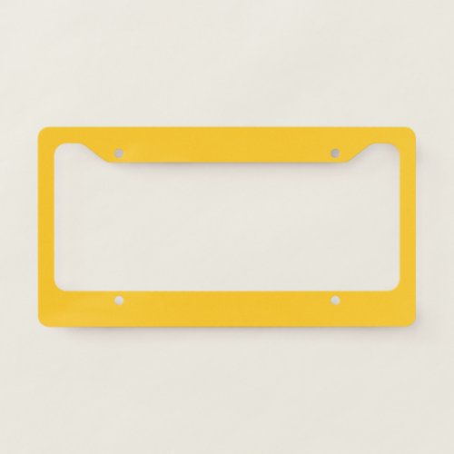 Sunset Yellow Solid Color License Plate Frame