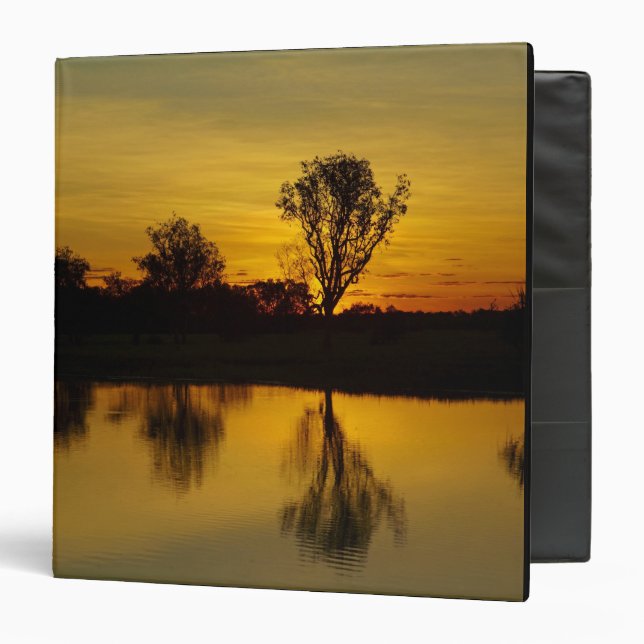 Sunset, Yellow Water Billabong 3 Ring Binder (Front/Inside)