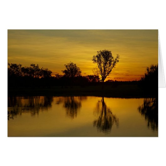 Sunset, Yellow Water Billabong Cards (Front Horizontal)