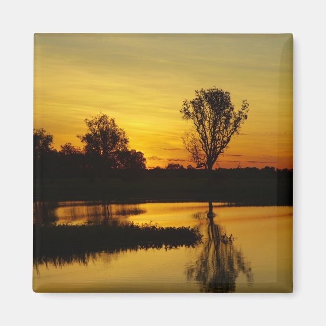 Sunset, Yellow Water Billabong Magnet (Front)