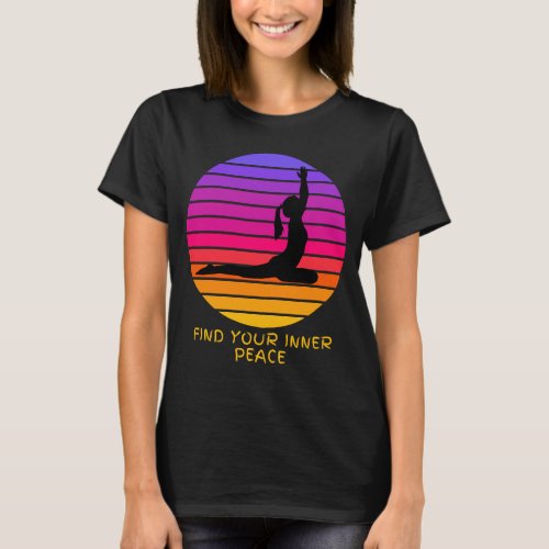 Sunset Yoga Pose T_Shirt _ Find Your Inner Peace