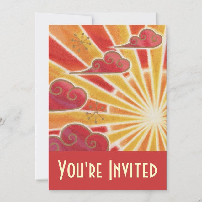 Sunset 'You're Invited' invitation (Front)