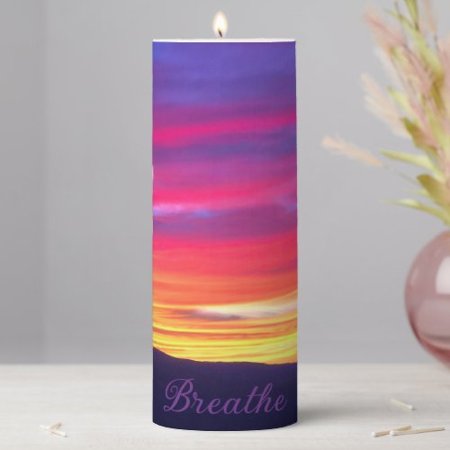 Sunset Zen Vibrant  Pillar Candle