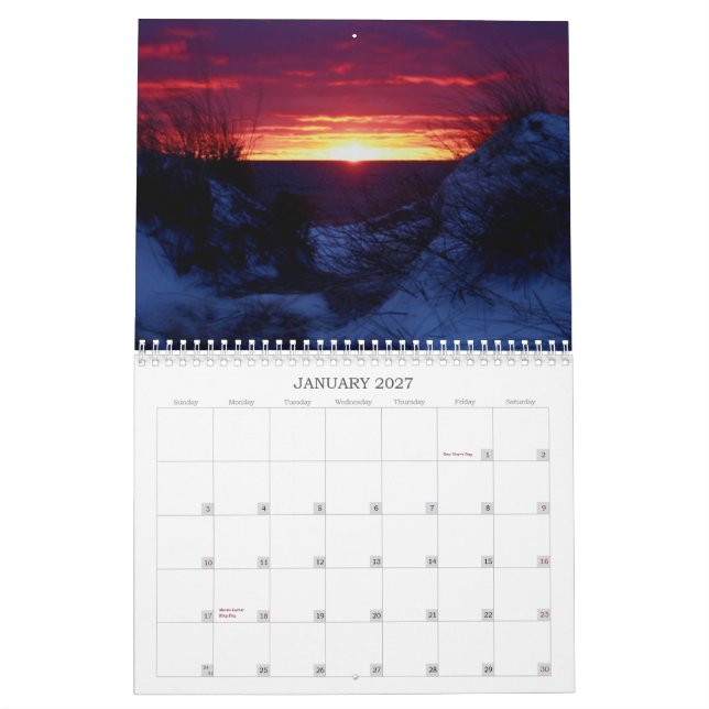 Sunsets and such. calendar (Jan 2027)