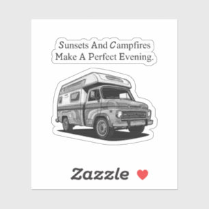 Sunsets Campfires Perfect Evening Outdoor Serenity Sticker