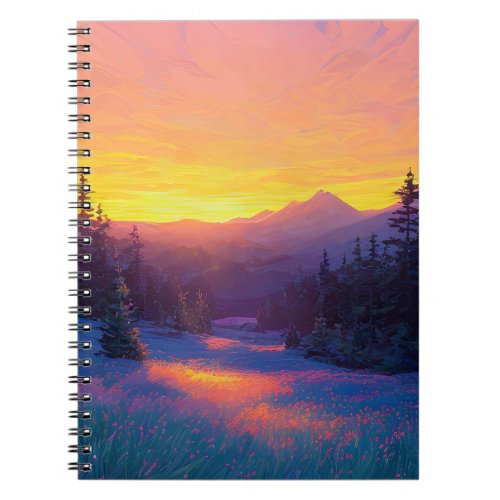 Sunsets Embrace from the Hilltop Notebook