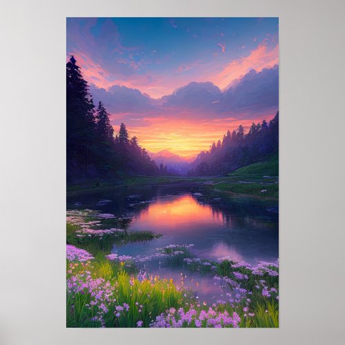 Sunsets Embrace Poster