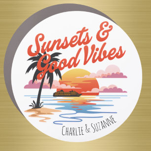Sunsets & Good Vibes Cruise Door Decoration Car Magnet