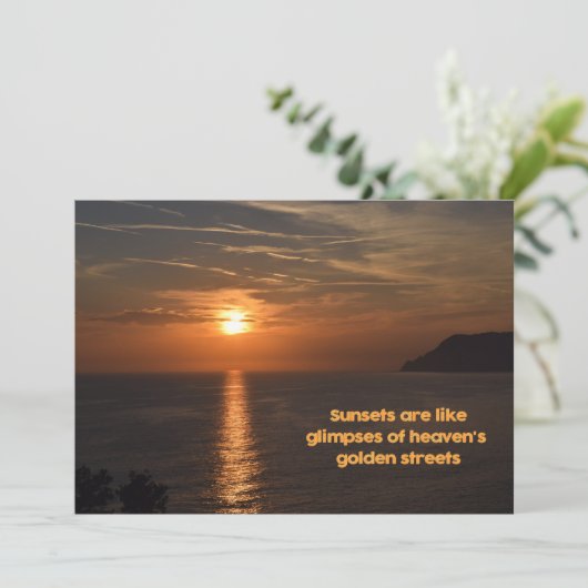 Sunsets Like Glimpses of Heaven's Golden Streets (Standing Front)
