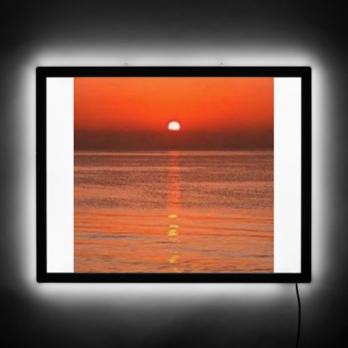 SUNSETTING OVER THE LAKE LED SIGN