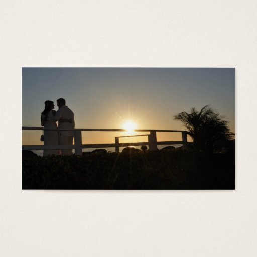 Customizable sunsetwedding business card template
