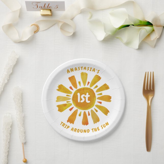 Sunshine 1ST birthday Paper Plates (Wedding)