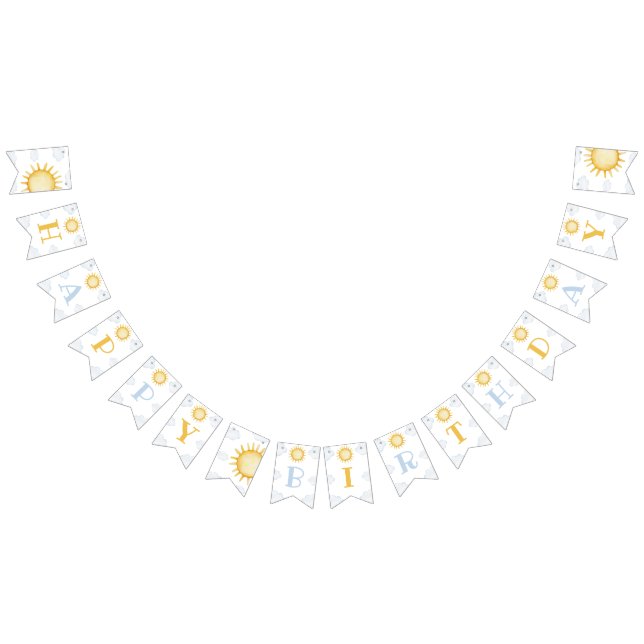 Sunshine 1st Birthday Party Banner (All)