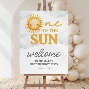 Sunshine 1st Birthday Party Welcome Foam Board