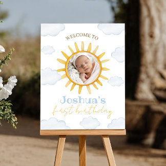 Sunshine 1st Birthday Welcome Sign