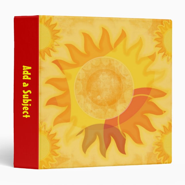 Sunshine 3 Ring Binder (Front/Spine)