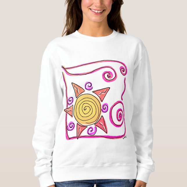 Sunshine Abstract Art to Wear Sweatshirt (Front)