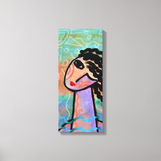 Sunshine Abstract Digital Portrait of a Woman Canvas Print (Front)