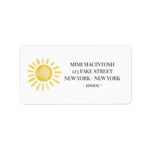 Sunshine Address Labels
