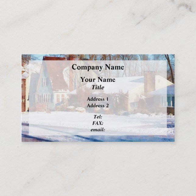 Sunshine After the Snow Business Card (Front)