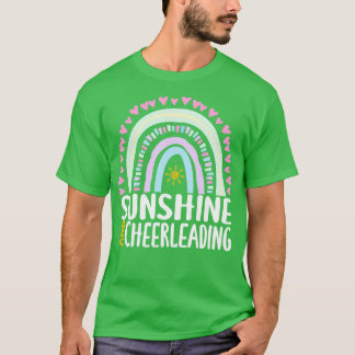 Sunshine and Cheerleading Cute Rainbow Gift for Wo T-Shirt