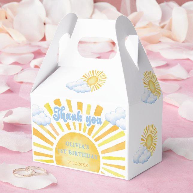 Sunshine and Clouds Birthday Party Favor Boxes (Wedding)