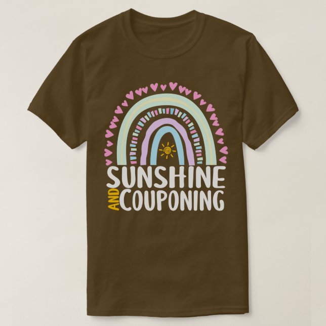 Sunshine and Couponing Cute Rainbow Gift for Women T-Shirt (Design Front)