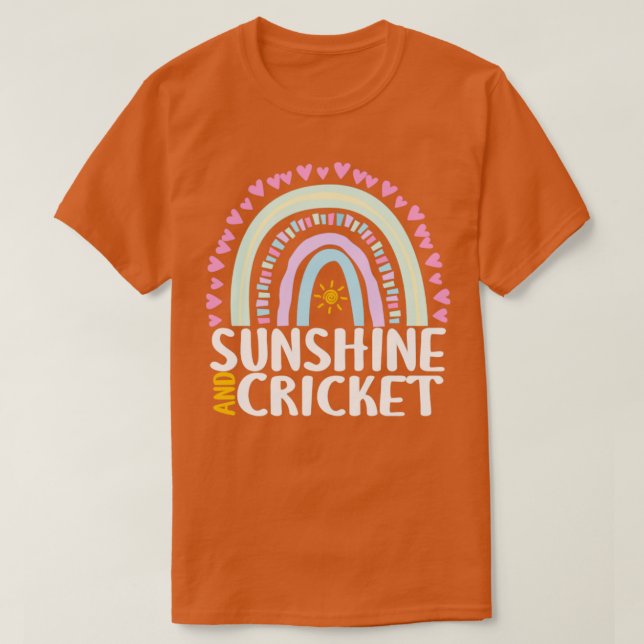 Sunshine and Cricket Cute Rainbow  for Womens Kids T-Shirt (Design Front)