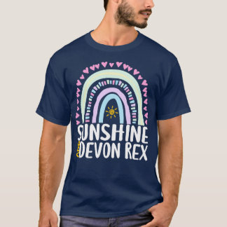 Sunshine and Devon Rex Cute Rainbow Gift for Women T-Shirt