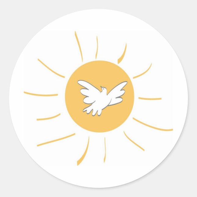 Sunshine and Dove Classic Round Sticker (Front)