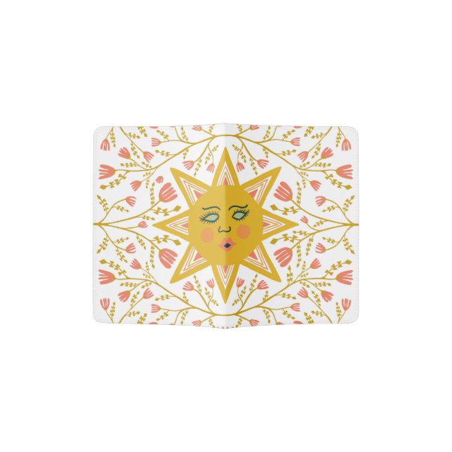 Sunshine and Flowering Vines Pattern Passport Holder (Opened)