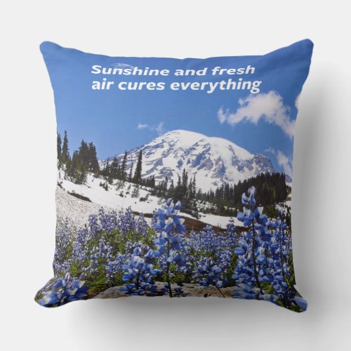 Sunshine and Fresh Air Throw Pillow